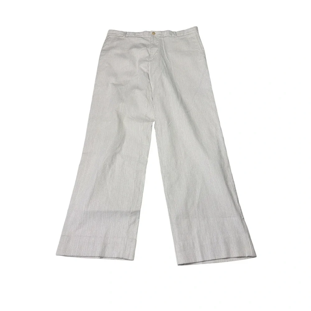 Southern Tide Skipjack Flat Front Corded Pants Mens 36x32 Tan White Striped 7310